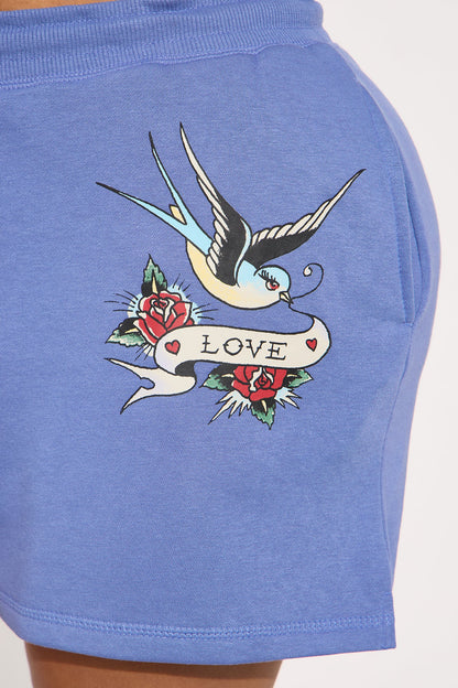 Ed Hardy Brave Eagle Shorts - Blue