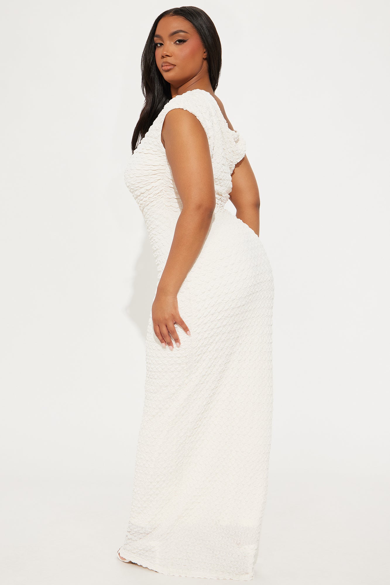 Shelby Textured Maxi Dress - Cream