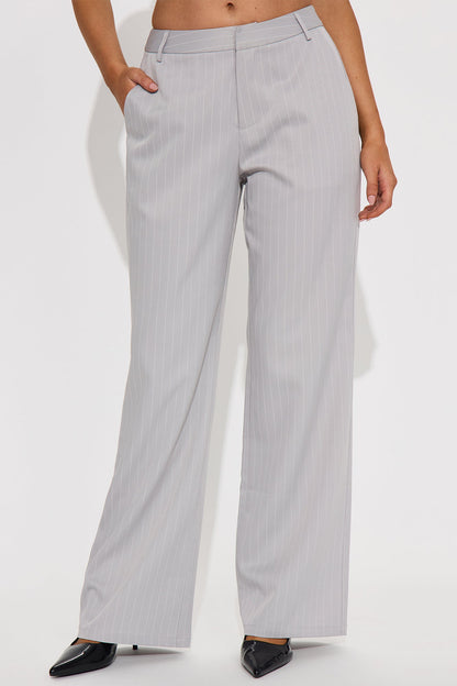 Kelsey Pinstripe Trouser - Grey