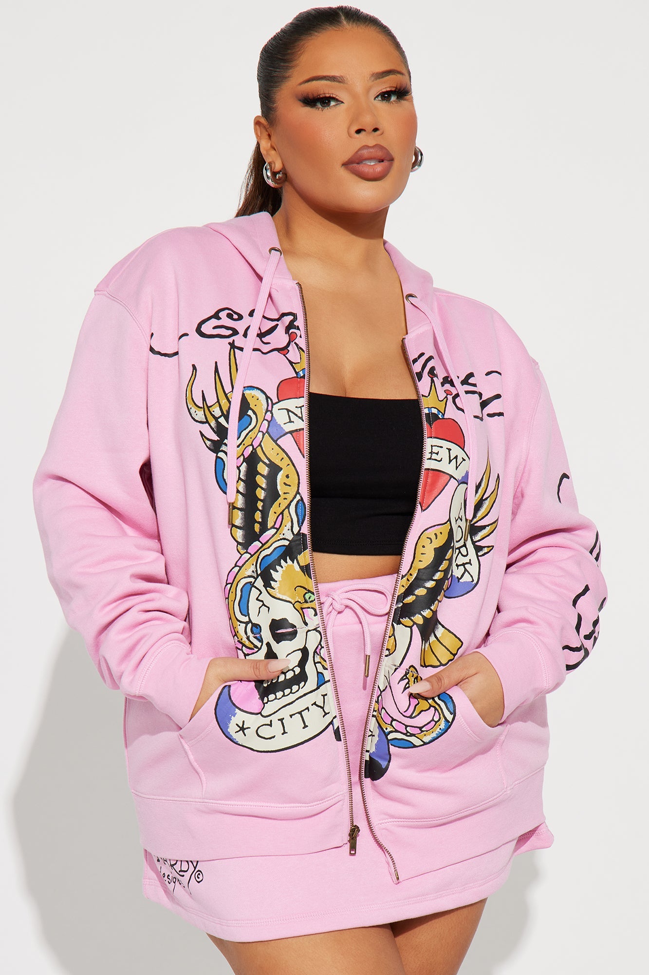 Ed Hardy NYC Skirt Set - Pink