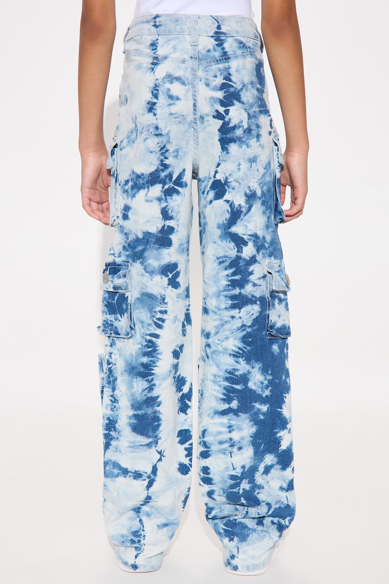 Mini Lily High Rise Cargo Jeans - Blue/combo
