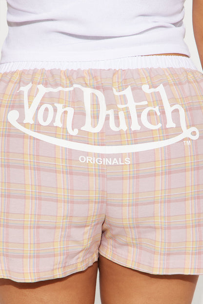 Von Dutch Cami PJ Boxer Short Set - White/combo