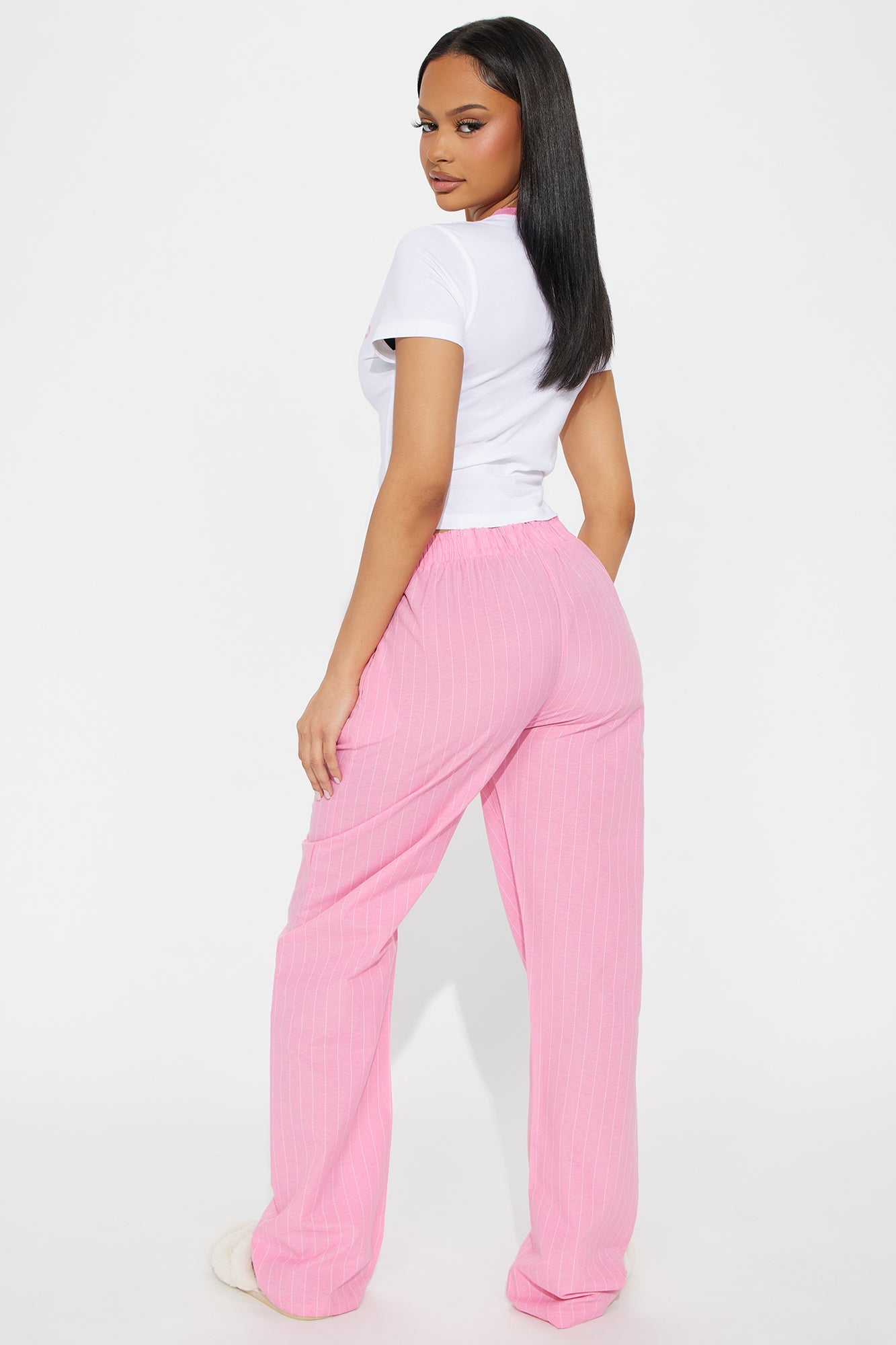 Von Dutch Short Sleeve PJ Boxer Pant Set - Pink