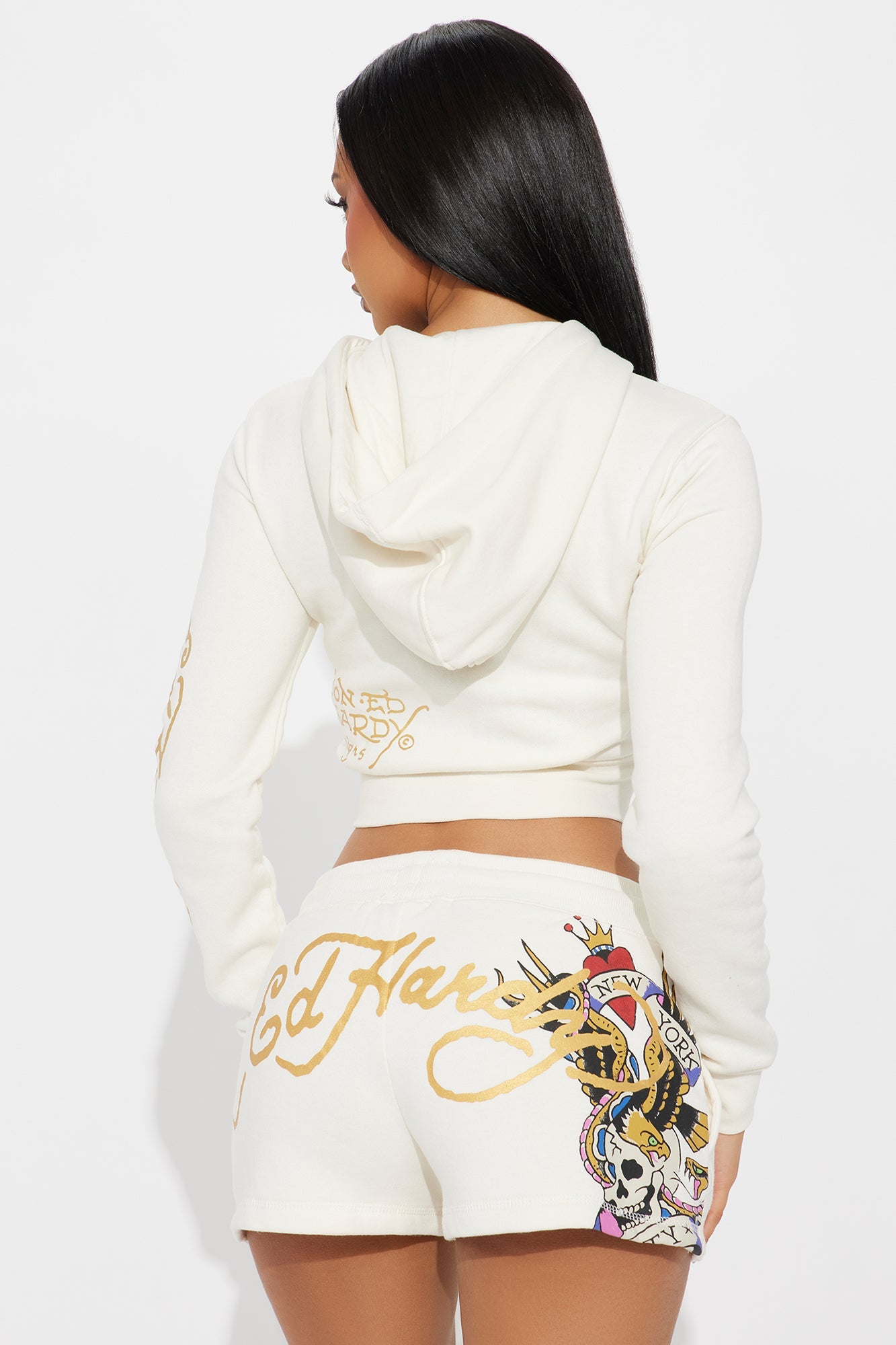 Ed Hardy NYC Short Set - Ivory