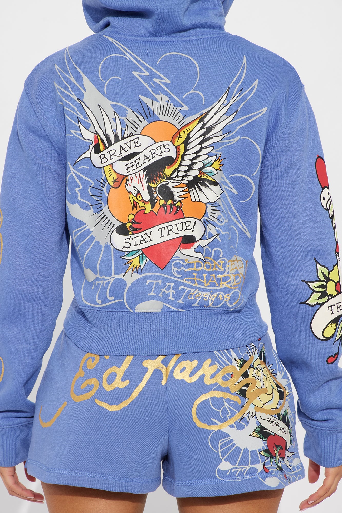 Ed Hardy Brave Eagle Shorts - Blue