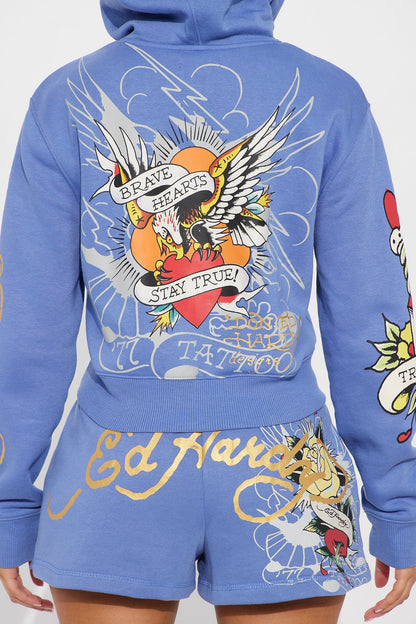 Ed Hardy Brave Eagle Shorts - Blue