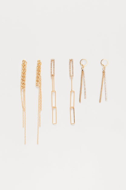 Way You Move Earring Set - Gold