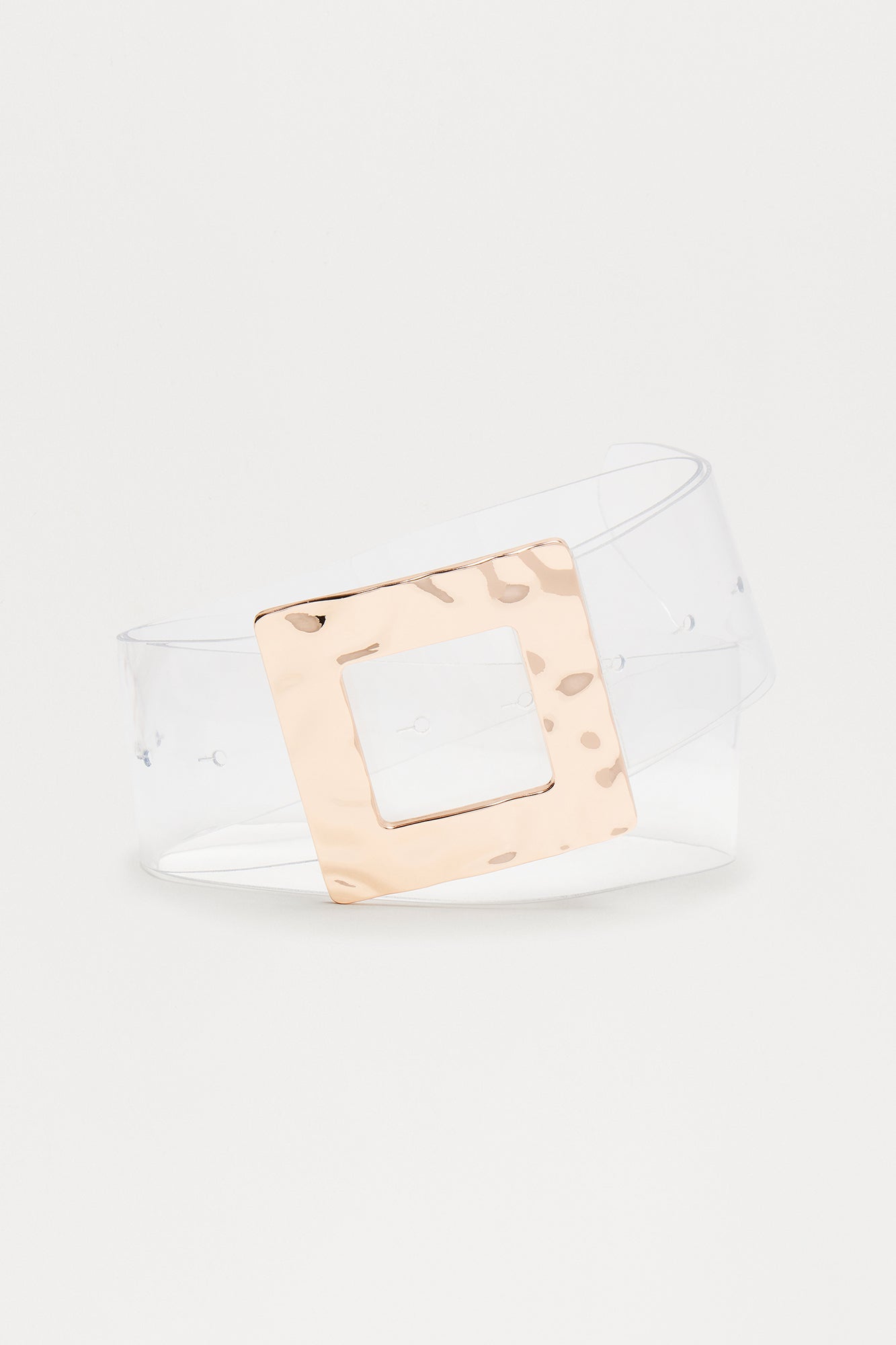 Just Be Clear With Me Wide Belt - Gold/Clear