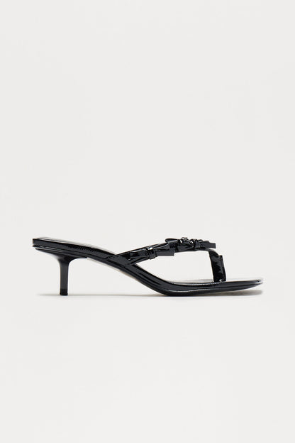 Lev Bow Kitten Heels - Black