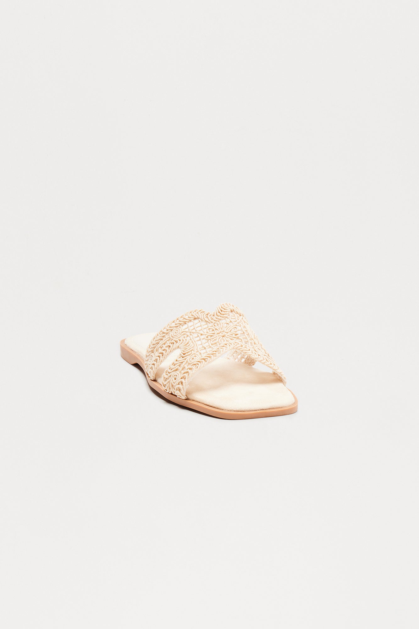 Solar Crochet Sandals - Beige