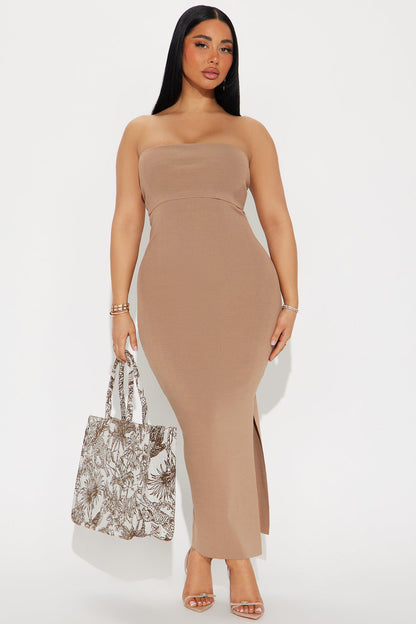 Jenna Maxi Tube Dress - Taupe