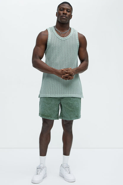 Acidwash Volley Shorts - Green