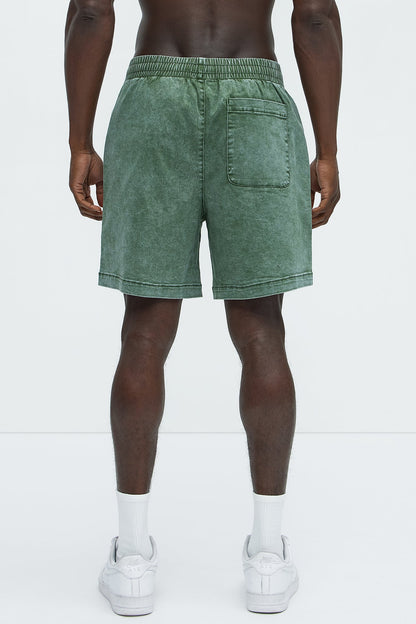 Acidwash Volley Shorts - Green