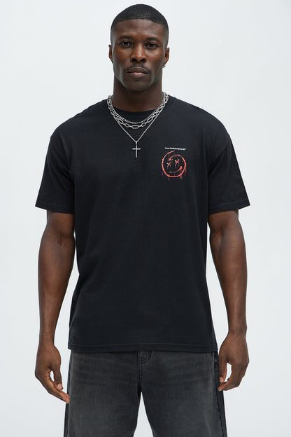 Walking To The Moon Short Sleeve Tee - Black