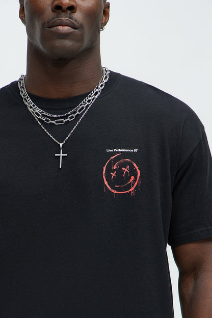 Walking To The Moon Short Sleeve Tee - Black