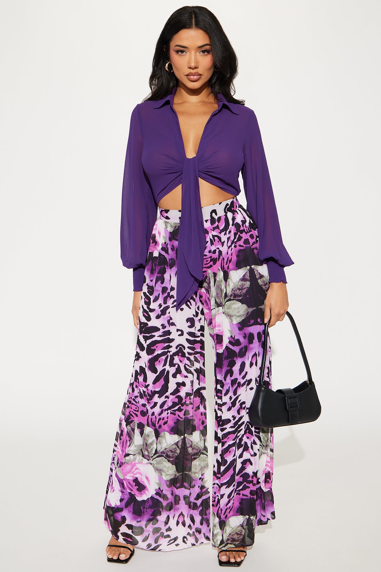 Planning A Getaway Jumpsuit - Purple/combo