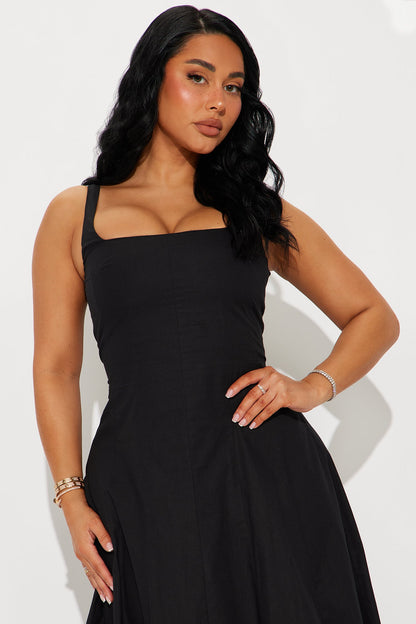 Katherine Bubble Maxi Dress - Black
