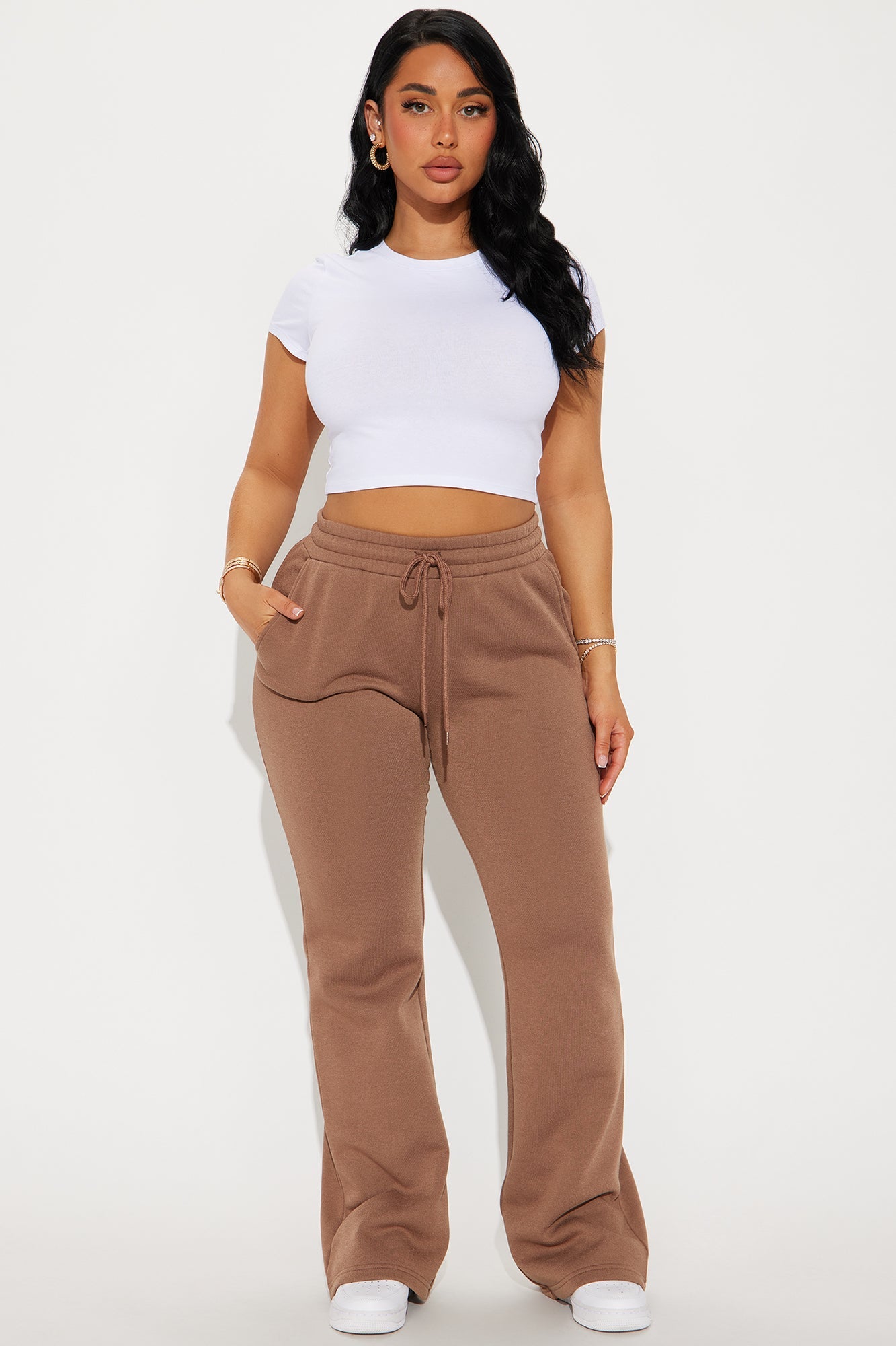 Candice Lounge Flare Pant - Brown