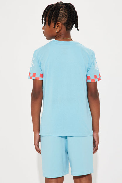 Mini Sonic The Hedgehog Let's Race Short Set - Light Blue