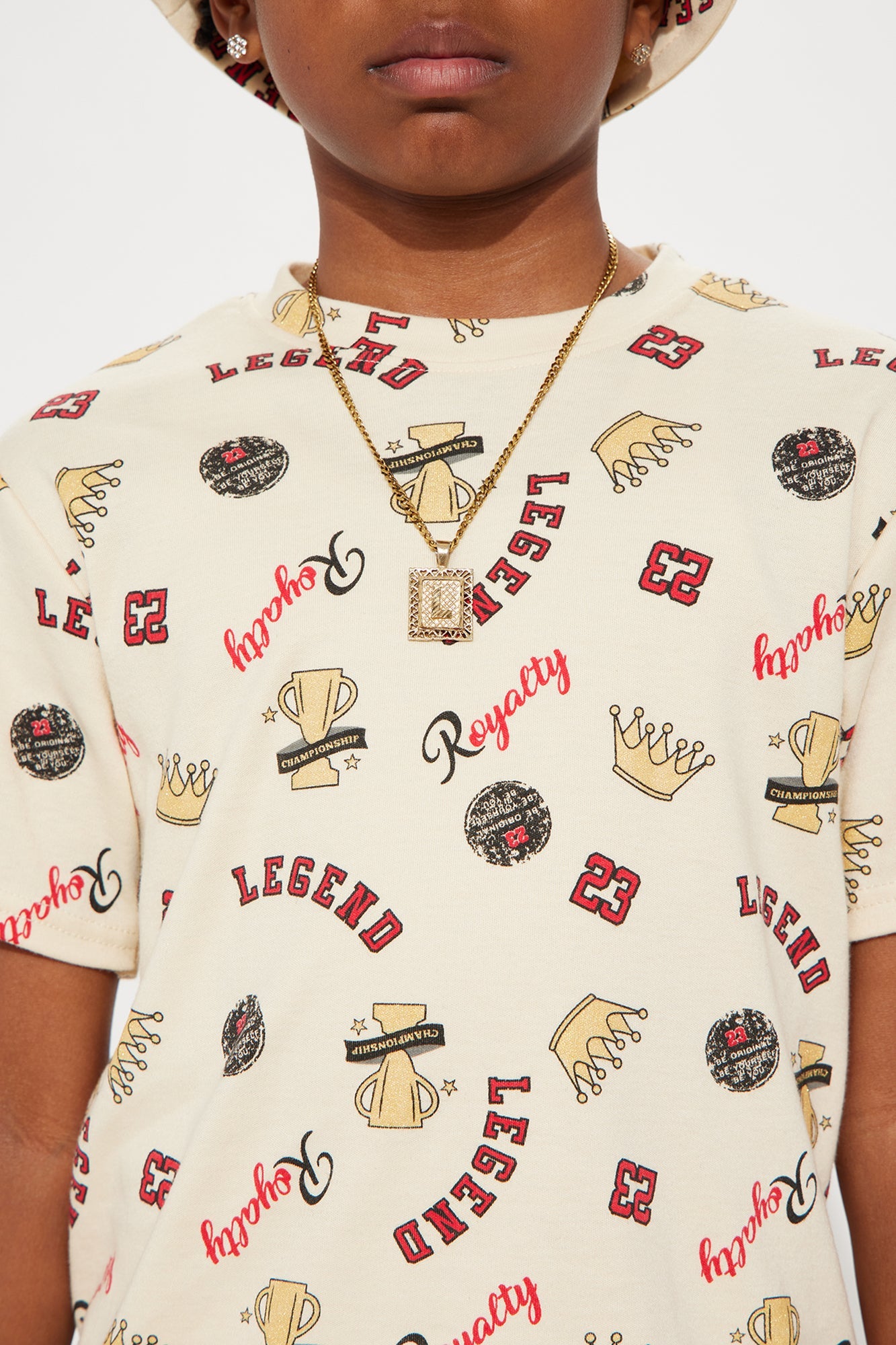 Mini Royalty With Bucket Hat Set - Sand/combo