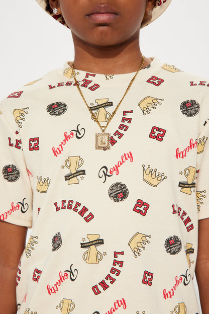 Mini Royalty With Bucket Hat Set - Sand/combo