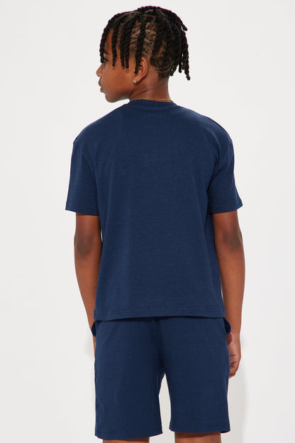 Mini Essential Modal Lounge Short Sleeve Tee - Navy