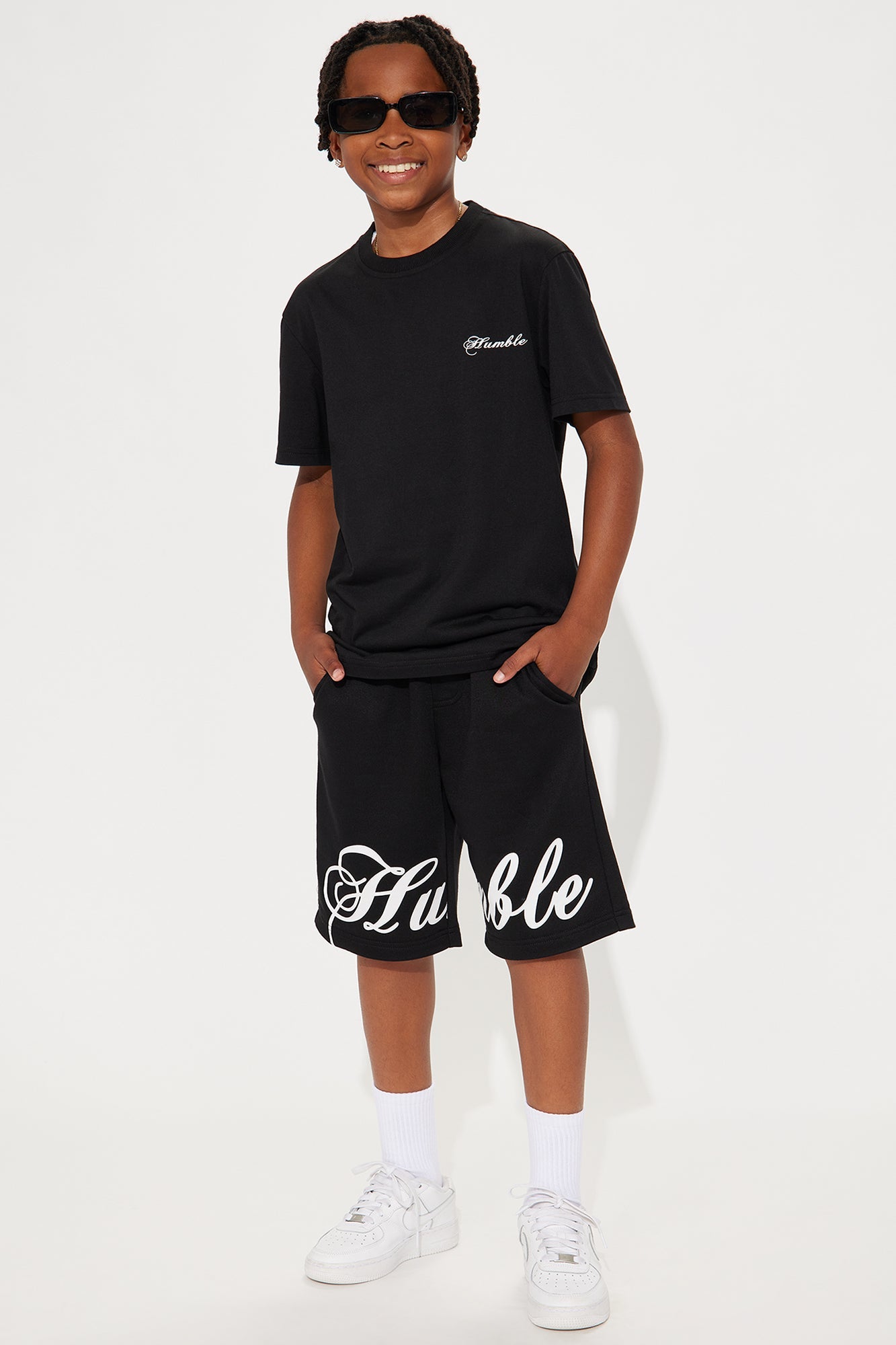 Mini Staying Humble Short Set - Black
