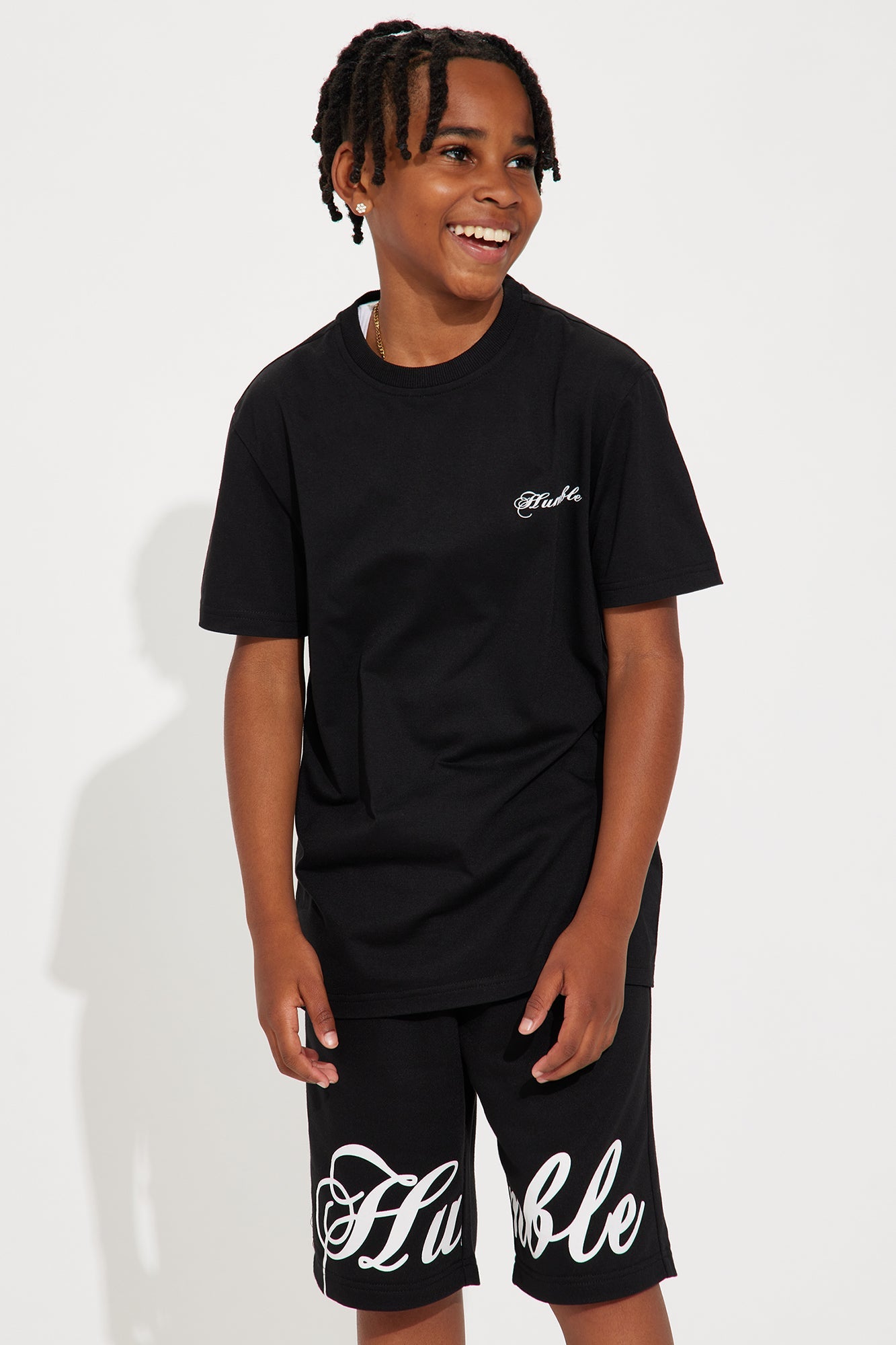 Mini Staying Humble Short Set - Black