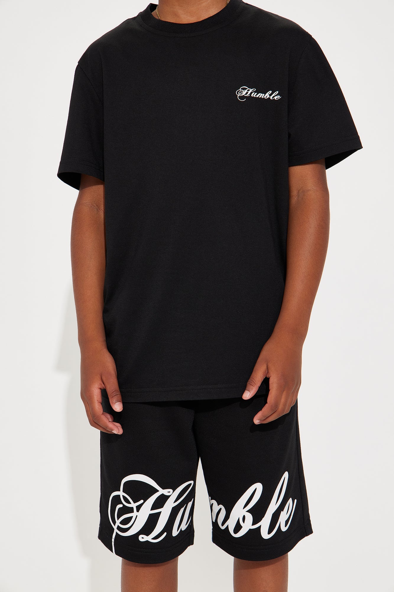 Mini Staying Humble Short Set - Black