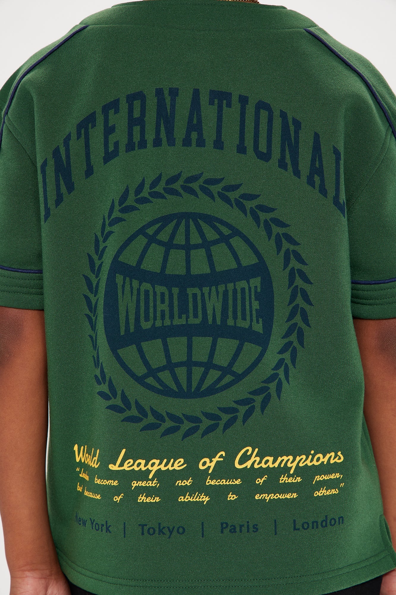 Mini International Champ Short Sleeve Henley - Hunter Green