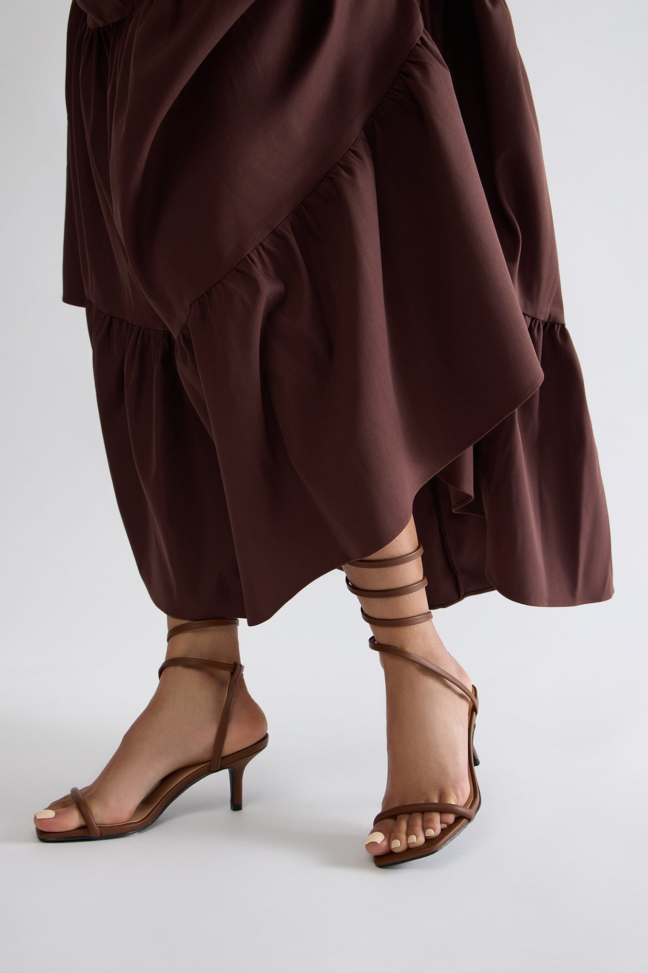 All Time Fav Wrap Up Heels - Chocolate