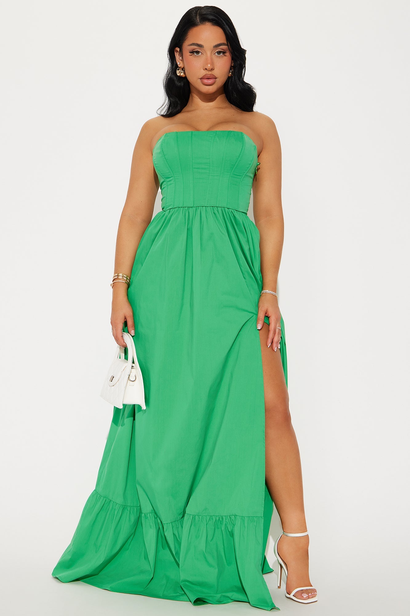 Jolene Poplin Maxi Dress - Kelly Green