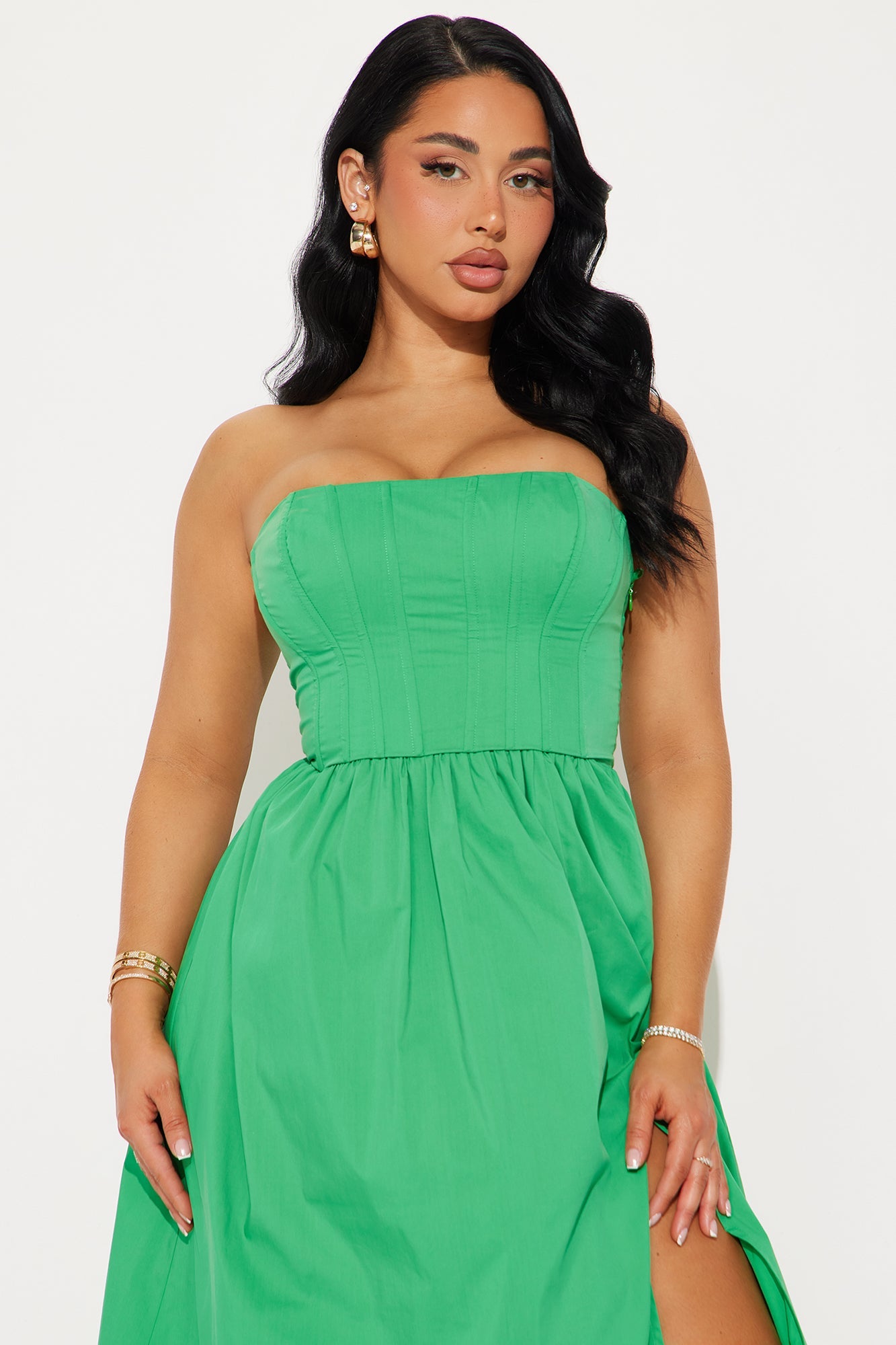 Jolene Poplin Maxi Dress - Kelly Green