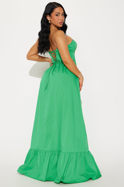 Jolene Poplin Maxi Dress - Kelly Green