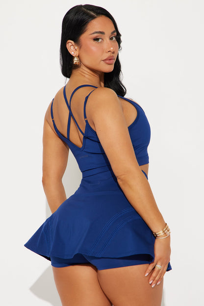 Playing Doubles Elevate Sports Bra - Midnight Blue