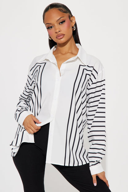 Stripes In Motion Shirt - White/Black