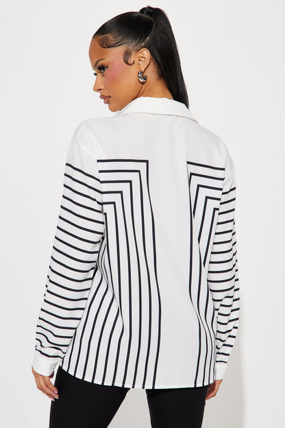 Stripes In Motion Shirt - White/Black