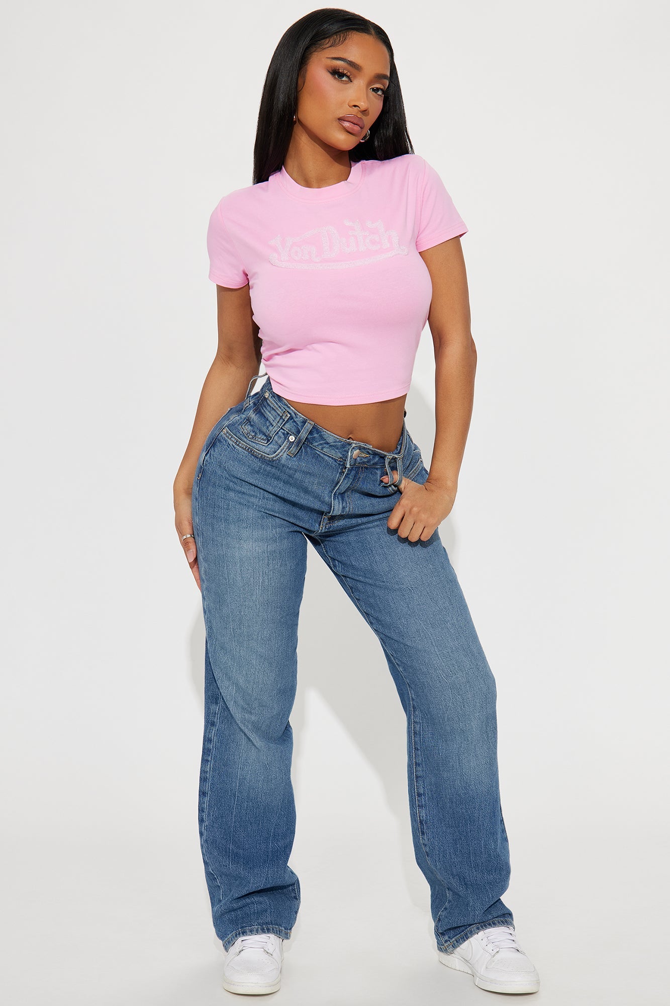 Von Dutch Wings Baby Tee - Pink