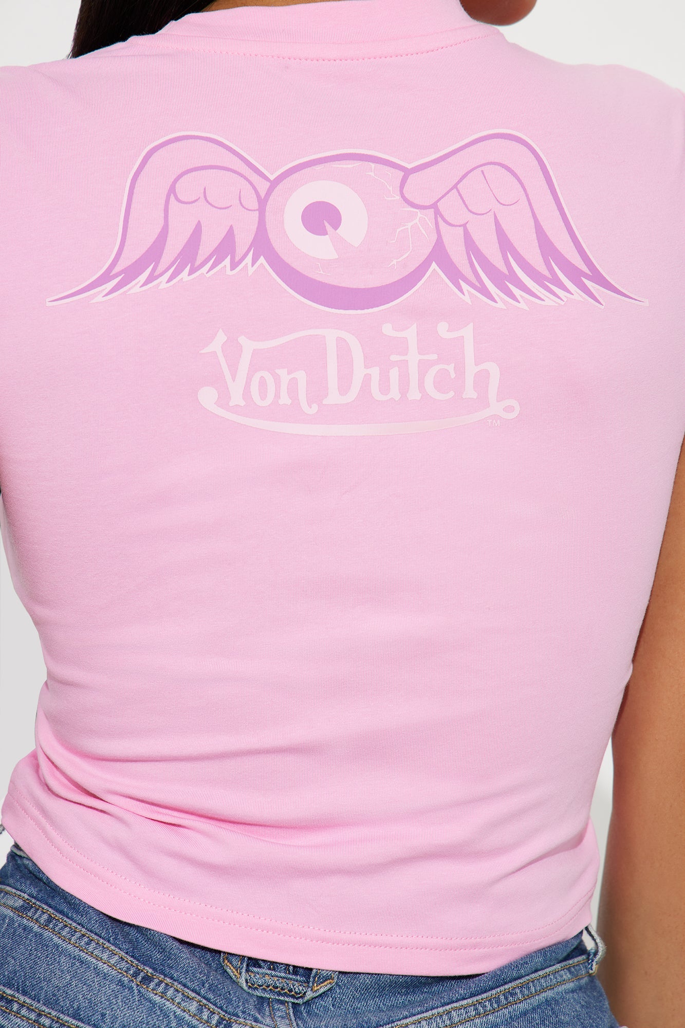Von Dutch Wings Baby Tee - Pink