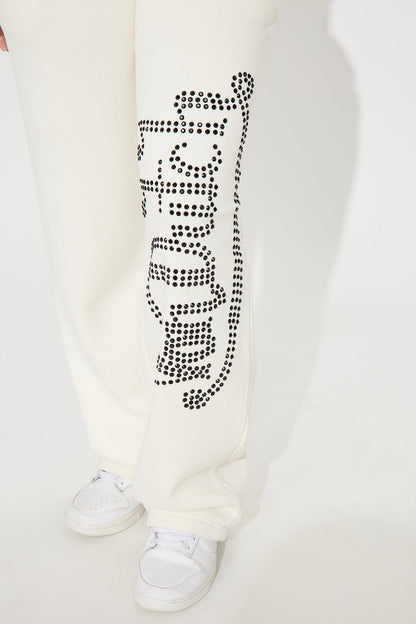 Von Dutch Classic Wide Leg Pant - Off White