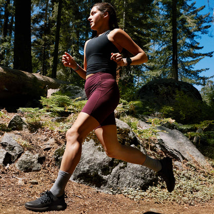 Women's Trail Runners - Natural Black (Black Sole)