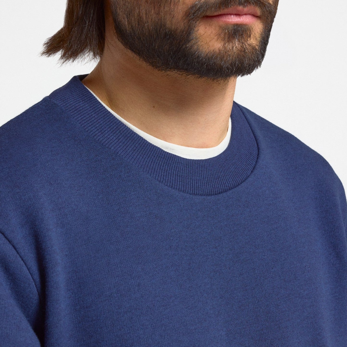 Men's Merino Blend Sweatshirt - Deep Navy