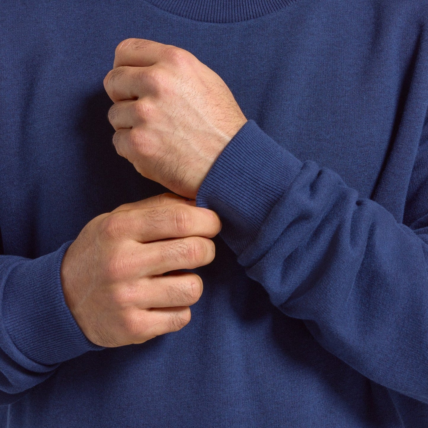 Men's Merino Blend Sweatshirt - Deep Navy
