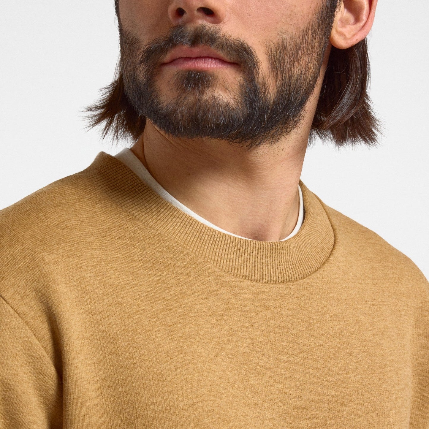 Men's Merino Blend Sweatshirt - Stony Beige Heather