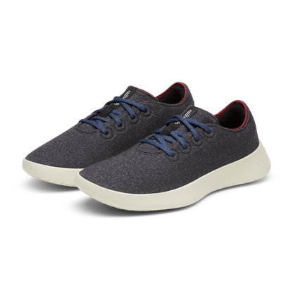 Women's Wool Runner Go - Dark Grey/Thunder Red (Arid Beige Sole)