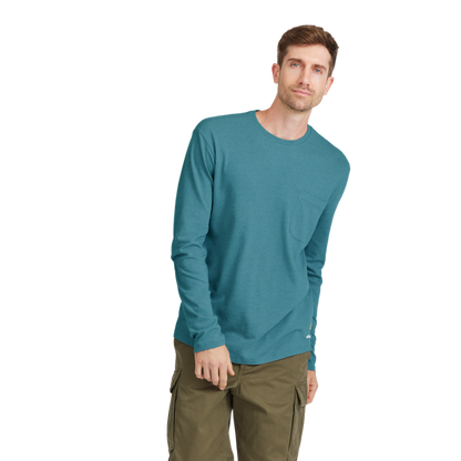 Men's Soft Merino Long Sleeve Tee - Chasm Teal