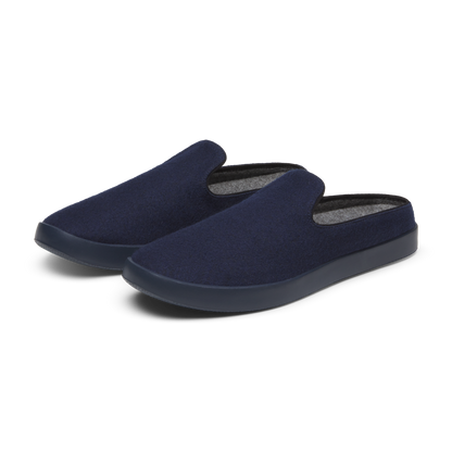 Men's Wool Lounger Mule - Deep Navy (True Navy Sole)