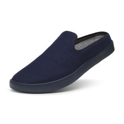 Men's Wool Lounger Mule - Deep Navy (True Navy Sole)