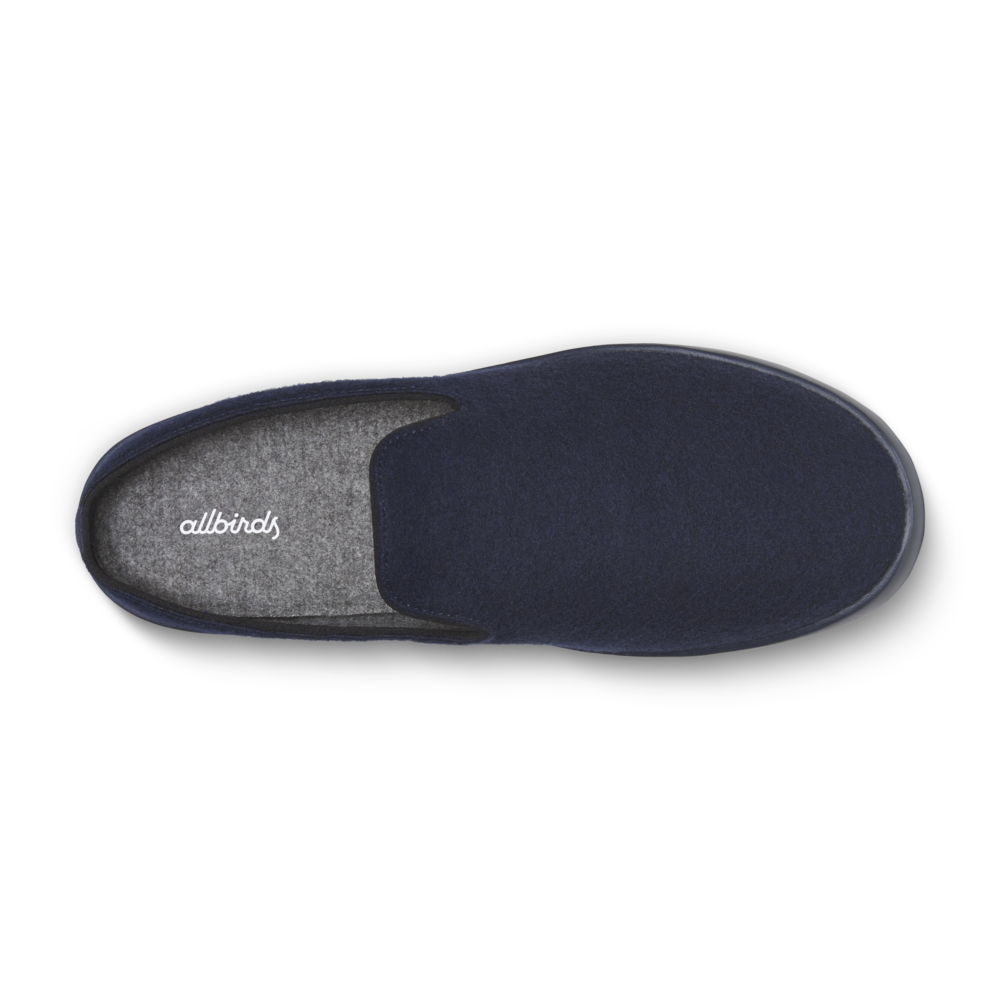 Men's Wool Lounger Mule - Deep Navy (True Navy Sole)