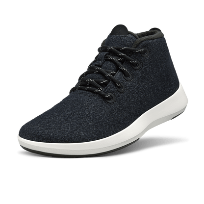Men's Wool Runner-up Mizzles - Natural Black (Natural White Sole) - 1